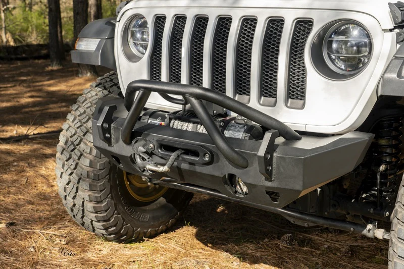 Rugged Ridge HD Bumper Stubby Front 07-18 Jeep Wrangler JK 18-20 Jeep Wrangler JL 2020 JT - Image 3