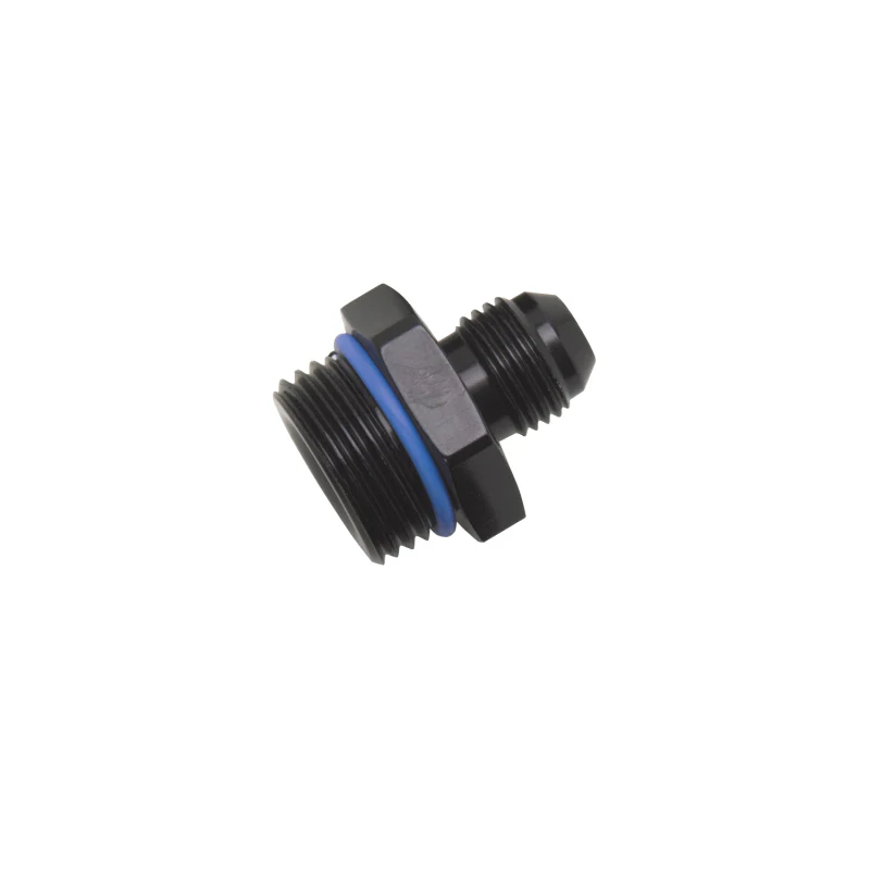 Russell Performance -10 AN Male Flare to -8 SAE Male Port Adapter Fitting - Black Anodized - Image 2