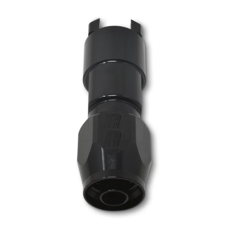 Russell Performance 3/8in SAE Quick Disc Female to -6 Hose Black Straight Hose End - Image 7