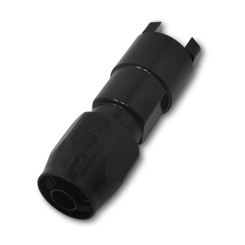 Russell Performance 3/8in SAE Quick Disc Female to -6 Hose Black Straight Hose End - Image 8