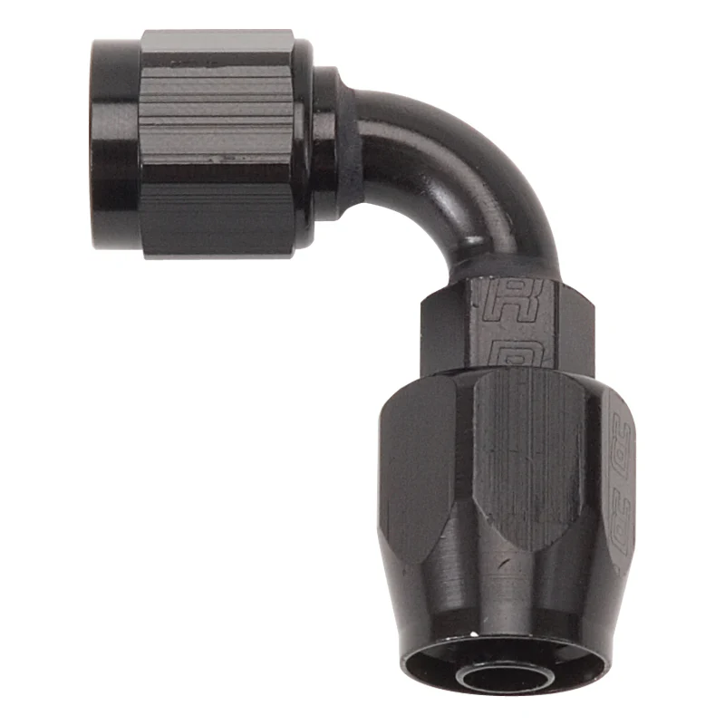 Russell Performance -6 AN Black 90 Degree Full Flow Hose End - Image 2