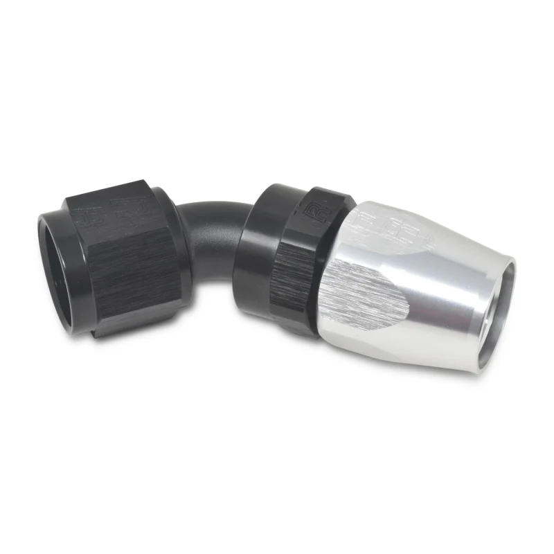 Russell Performance -6 AN Black/Silver 45 Degree Full Flow Hose End - Image 7