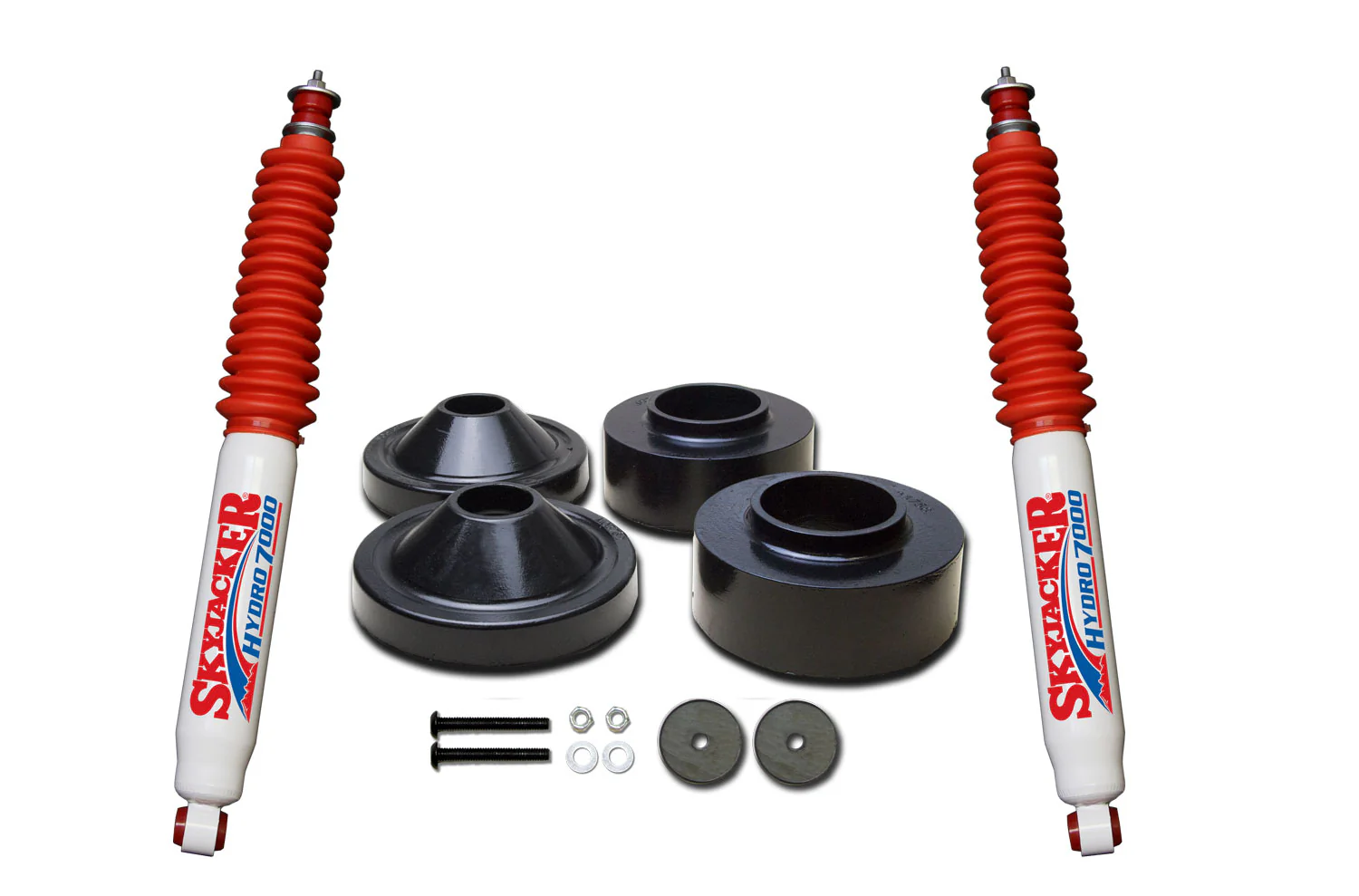 Skyjacker Wrangler JK 2in Front 3/4in Rear Polyurethane Spacer Leveling Kit w/ Hydro 7000 Shocks