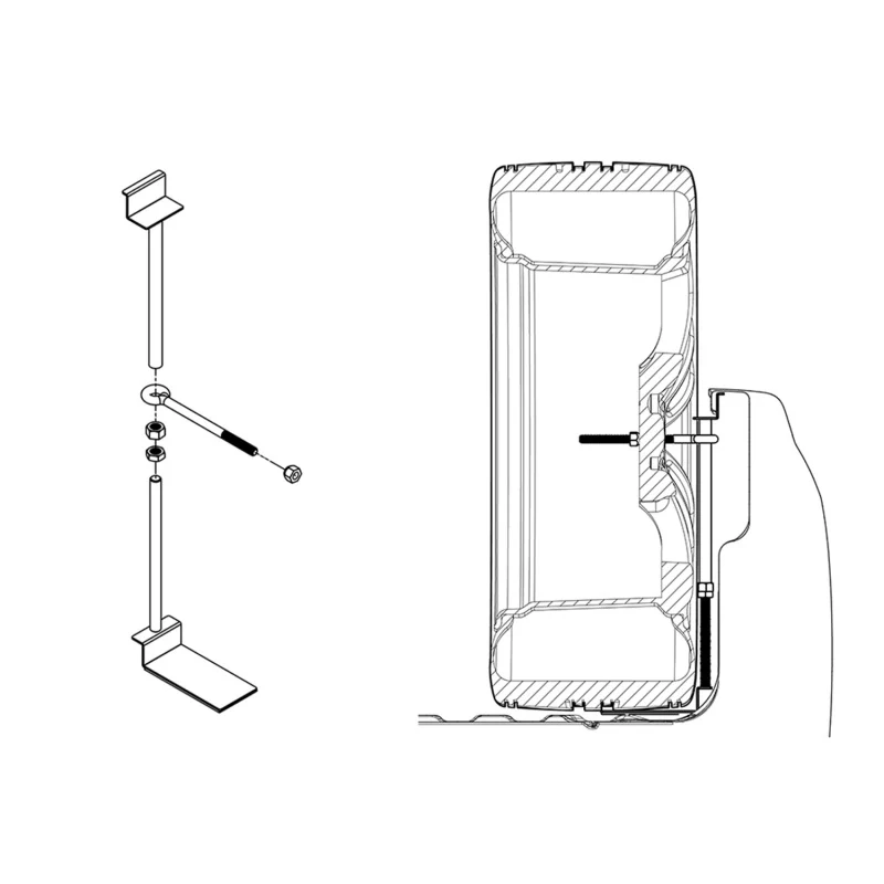 Titan Fuel Tanks Universal Spare Tire Buddy Mounting System - Image 4