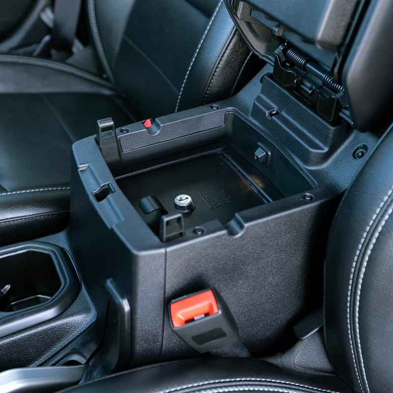 Tuffy Console Safe W/ Keyed Lock For Jeep Wrangler & Gladiator - Image 2