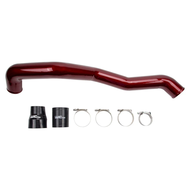Wehrli 11-16 Chevrolet 6.6L LML Duramax Driver Side 3in Intercooler Pipe - WCFab Red - Image 2