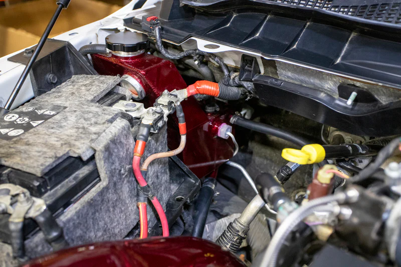 Wehrli 13-18 Dodge 6.7L Cummins OEM Placement Coolant Tank Kit - WCFab Red - Image 7