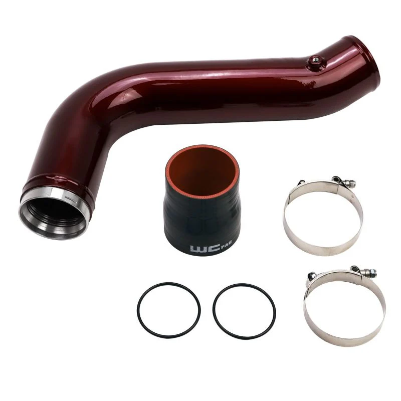 Wehrli 17-19 Chevrolet 6.6L L5P Duramax Passenger Side 3.5in Intercooler Pipe - Gloss White - Image 2