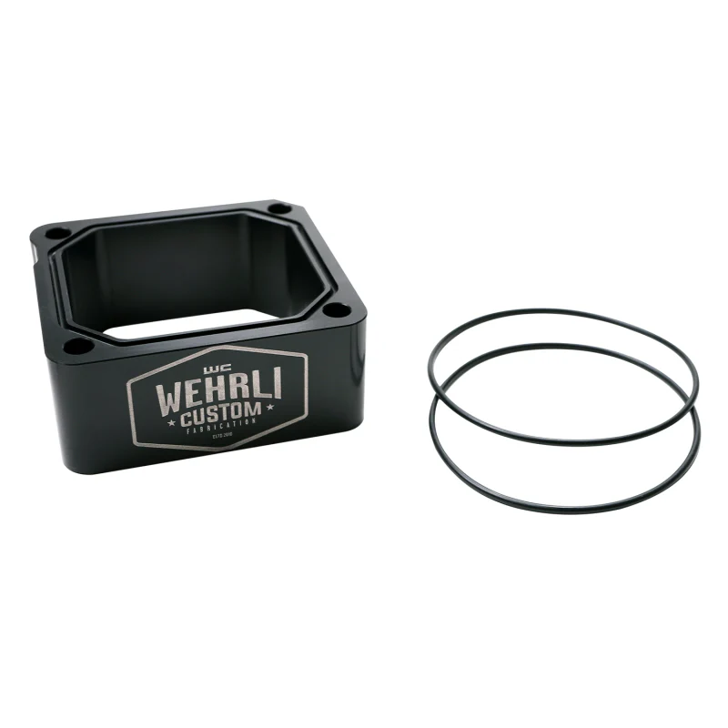 Wehrli 98.5-07 Dodge 5.9L Cummins Billet Intake Spacer Kit - Black Anodized & Engraved Finish - Image 2