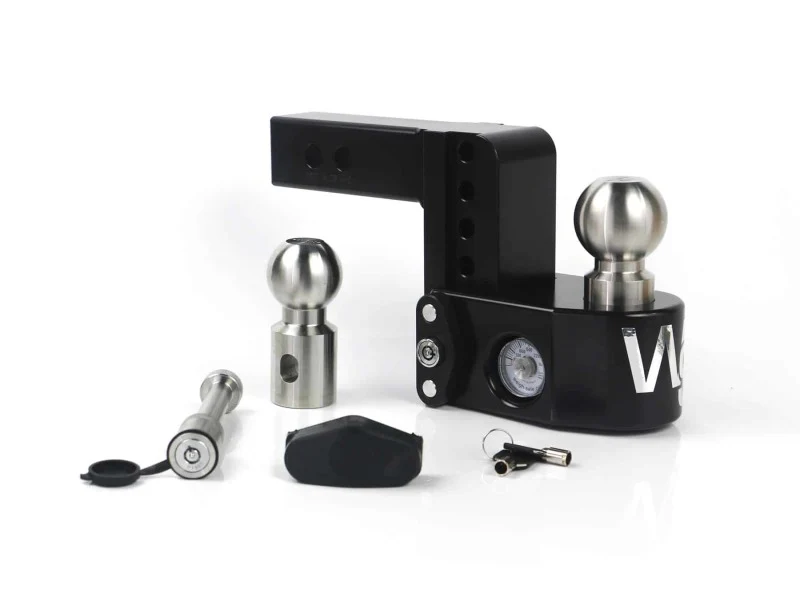 Weigh Safe 4in Drop Hitch w/Built-in Scale & 2in Shank (8K/12.5K GTWR) w/WS05 - Black Cerakote - Image 2