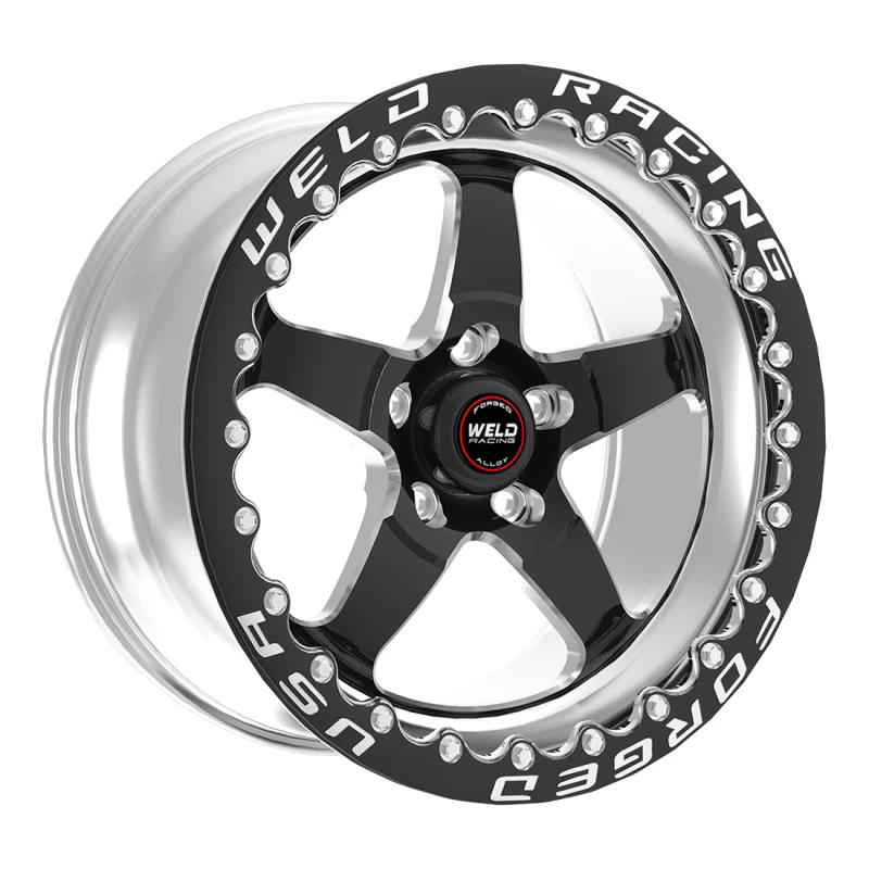 Weld S71 15x10.33 / 5x120mm BP / 7.5in. BS Black Wheel (Medium Pad) - Black Single Beadlock MT - Image 2