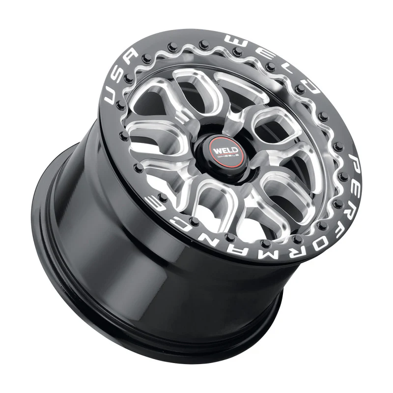 Weld S907 15X10 Laguna Beadlock 5X114.3 ET25 BS6.5 Gloss Black MIL Dia 78.1 - Image 3