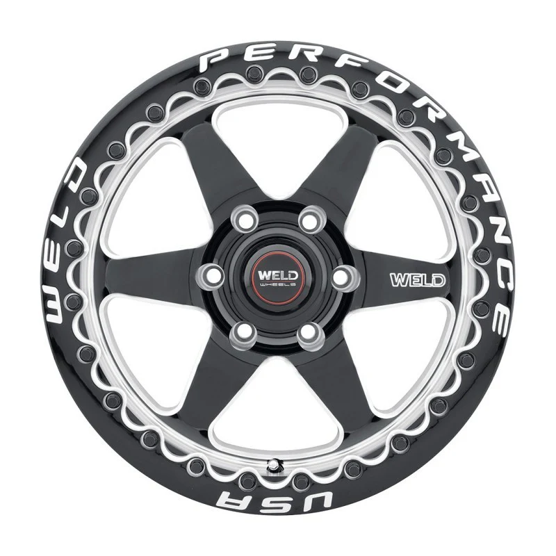 Weld S909 20x10 Ventura 6 Beadlock 6x135 ET38 BS7.00 Gloss BLK MIL DIA 87.1 - Image 2