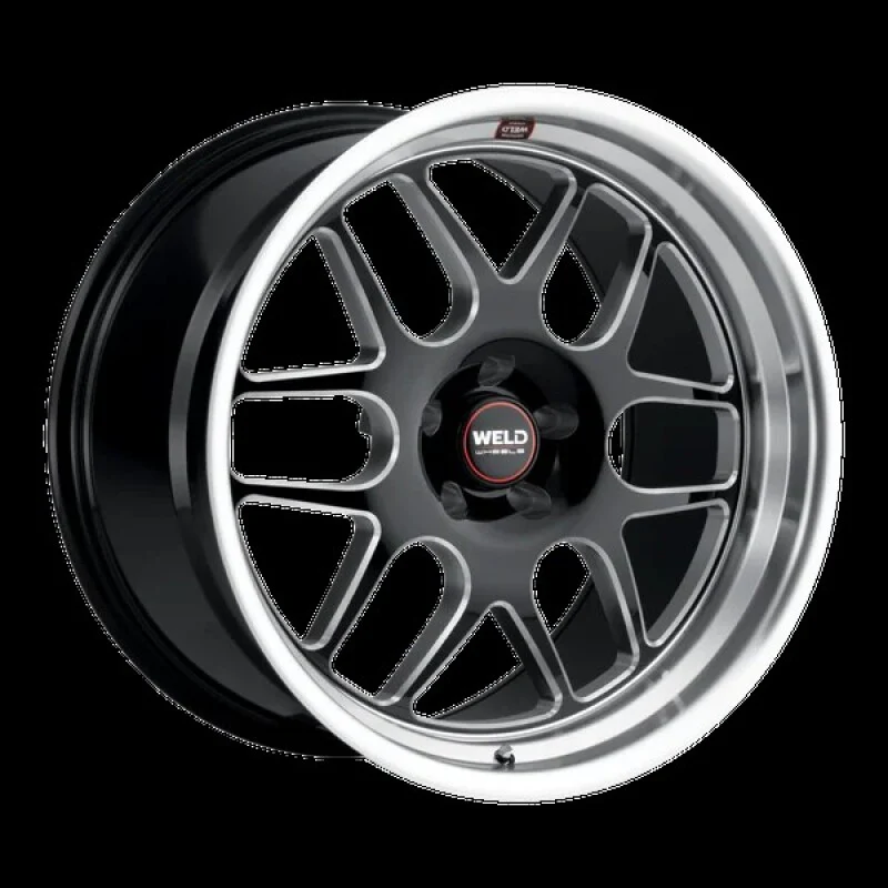 Weld Solana 17x11 / 5x127 BP / ET-44 / 78.1mm Bore - Gloss Black MIL DIA Wheel