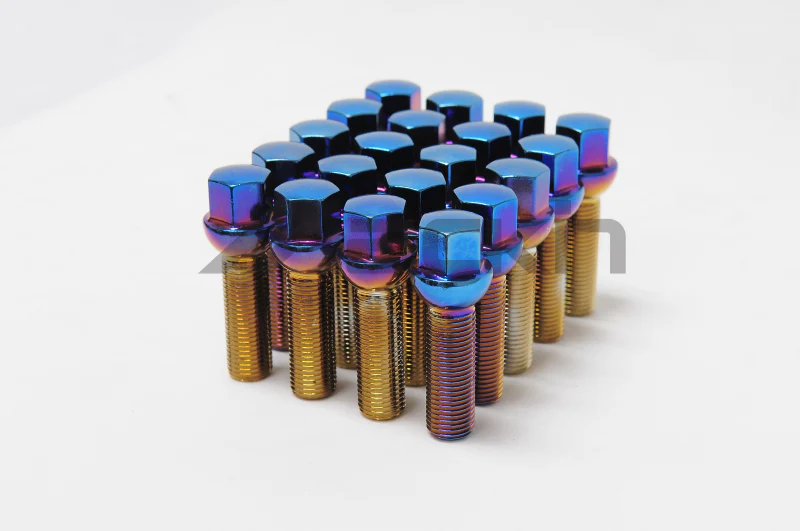 Wheel Mate Mevius 17 Hex Lug Bolt Set of 20 - Black 14x1.25 40mm Cone 60 DEG TAP - Image 2