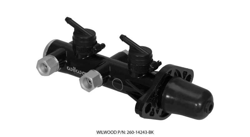 Wilwood Tandem Remote Master Cylinder - 1in Bore Black - Image 3