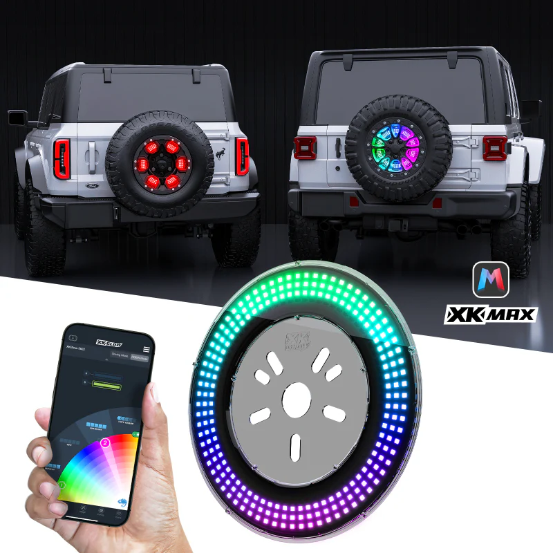 XK Glow XKmax RGBW 5th Wheel Light for Jeep JL JK TJ - Image 2