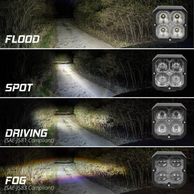 XKGlow XKmax RGBW Addressable Cube Light Kit - Driving Beam - Image 3